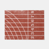 Rode Running Track Distress Style Deur Mat (Voorkant)