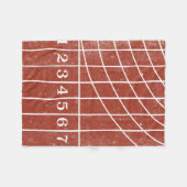 Rode Running Track Distress Style Fleece Deken (Voorkant (Horizontaal))