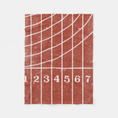 Rode Running Track Distress Style Fleece Deken (Voorkant)