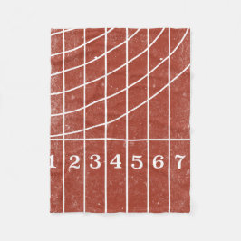 Rode Running Track Distress Style Fleece Deken