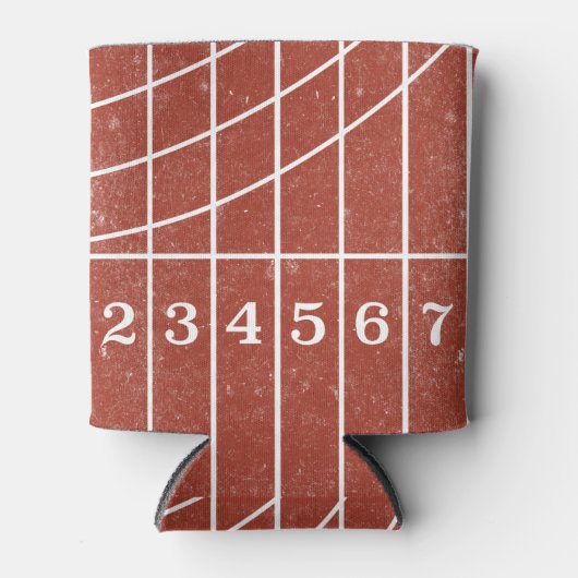 Rode Running Track Distress Style Koelbox Blikjeskoeler (Voorkant)