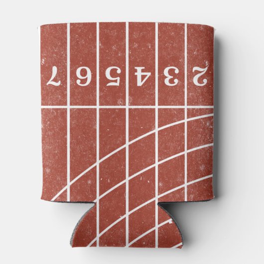 Rode Running Track Distress Style Koelbox Blikjeskoeler (Achterkant)