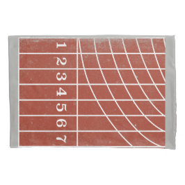 Rode Running Track Distress Style Kussensloop