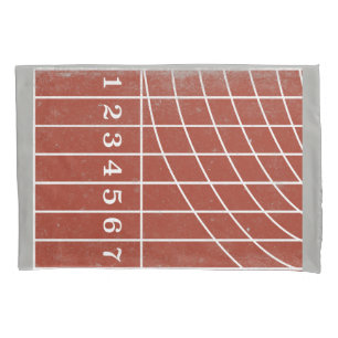 Rode Running Track Distress Style Kussensloop