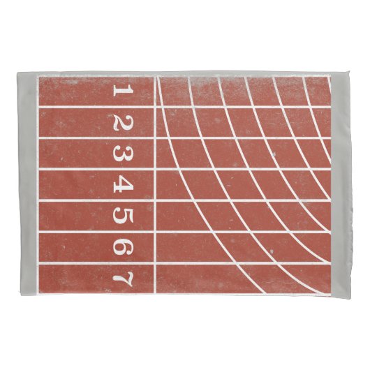 Rode Running Track Distress Style Kussensloop (Voorkant)