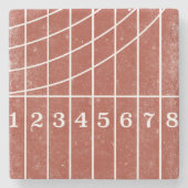 Rode Running Track Distress Style Onderzetters (Voorkant)