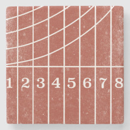 Rode Running Track Distress Style Onderzetters