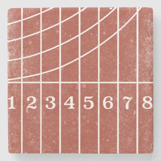 Rode Running Track Distress Style Onderzetters (Voorkant)