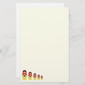 Rode russische matryoshka nestpoppen briefpapier (Voorkant / Achterkant)