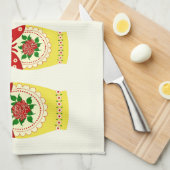 Rode russische matryoshka nestpoppen theedoek (Quarter Fold)