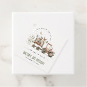 Rode Rust Boerderij Dieren Tractor Kinderen Verjaa Bedankjes Labels (In situ)