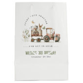 Rode Rust Boerderij Dieren Tractor Kinderen Verjaa Medium Cadeauzakje (Achterkant)