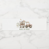 Rode Rust Boerderij Dieren Tractor Kinderen Verjaa Waterfles Etiket (Enkel label)