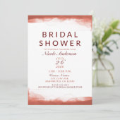 Rode Rust Klei Waterverf Chique Vrijgezellenfeest Kaart (Staand voorkant)