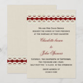 Rode Rustic-schoot en bruiloft van het kant-en-kla Kaart (Voorkant / Achterkant)