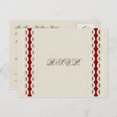 Rode Rustic-schoot en bruiloft van het kant-en-kla Uitnodiging Briefkaart (Voorkant / Achterkant)