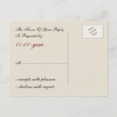 Rode Rustic-schoot en bruiloft van het kant-en-kla Uitnodiging Briefkaart (Achterkant)