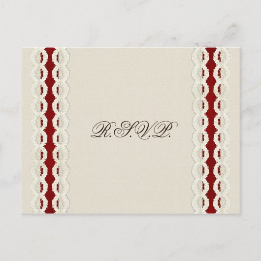 Rode Rustic-schoot en bruiloft van het kant-en-kla Uitnodiging Briefkaart (Voorkant)