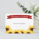 RODE RUSTIC SUNFLOWER ENCLOSURE INSERT INFORMATIEKAARTJE (Staand voorkant)