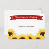 RODE RUSTIC SUNFLOWER ENCLOSURE INSERT INFORMATIEKAARTJE (Voorkant / Achterkant)