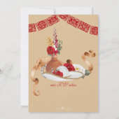 Rode Rustieke Bloemen Charro Quinceanera Verjaarda Kaart (Achterkant)