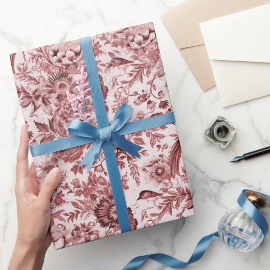 Rode rustieke elegantie Frans huisje Cadeaupapier (Geschenken)