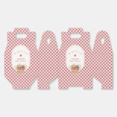 Rode Rustieke Gingham Boho Appel Baby Shower Bedankdoosjes (Ongevouwen)