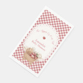Rode Rustieke Gingham Boho Appel Baby Shower Servet (Hoek)