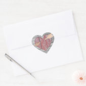 Rode Rustieke Hart Stickers (Envelop)