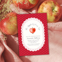 Rode Rustieke Herfst Vintage Appel Baby Shower