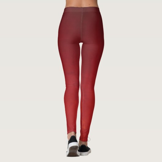 Rode rustieke ombre leggings (Achterkant)