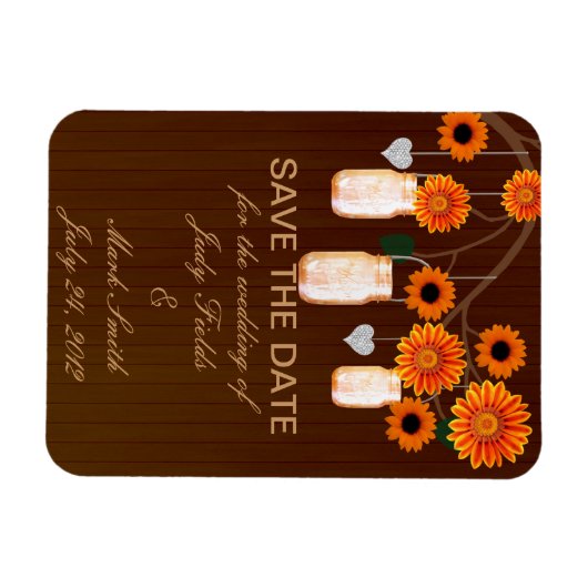 Rode Rustieke Potten Save The Date Magneet (Horizontaal)