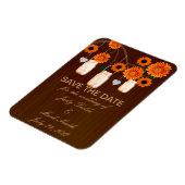 Rode Rustieke Potten Save The Date Magneet (Linkerzijde)