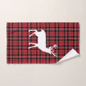 Rode rustieke ruit Kerstmis Bad Handdoek (Handdoek)