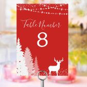 Rode Rustieke Winter Bosland Herten Rood Kaart