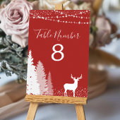 Rode Rustieke Winter Bosland Herten Rood Kaart