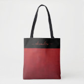 Rode rustige ombre elegant op maat tote bag (Voorkant)