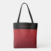Rode rustige ombre elegant op maat tote bag (Achterkant)