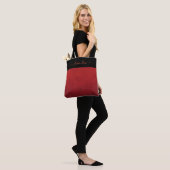 Rode rustige ombre elegant op maat tote bag (Op model)