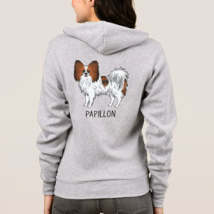 Rode Sable Cartoon Papillon Hond Met Aangepaste Te Hoodie