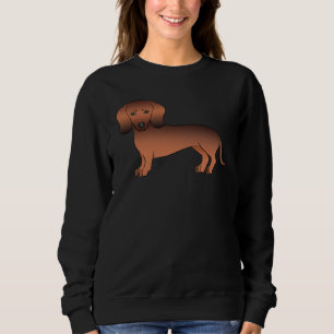 Rode Sable Gladharige Dachshund Cute Sausage Hond Trui