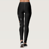 Rode Sable Langharige Dachshond Cartoon Hond & Poo Leggings (Achterkant)