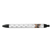 Rode Sable Lhasa Apso Cartoon Hond & Naam Zwarte Inkt Pen (Voorkant)