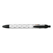 Rode Sable Lhasa Apso Cartoon Hond & Naam Zwarte Inkt Pen (Achterkant)