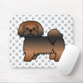 Rode Sable Lhasa Apso Schattige Cartoon Hond Muismat (Met muis)