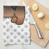 Rode Sable Lhasa Apso Schattige Cartoon Hond Theedoek (Quarter Fold)