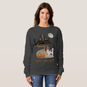 Rode Sable Papillon En Halloween Spokenhuis Trui (Voorkant volledig)