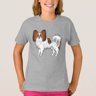 Rode Sable Papillon Gelukkig En Aardig Cartoon Hon T-shirt