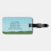 Rode Sable Papillon Met Agilityapparatuur Bagagelabel (Achterkant horizontaal)