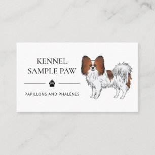 Rode Sable Papillon Mopshond Cute Cartoon - Honden Visitekaartje